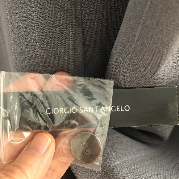 NWT  Pin Striped button up blazer size 14 Giorgio Sant Angelo - Picture 14 of 14